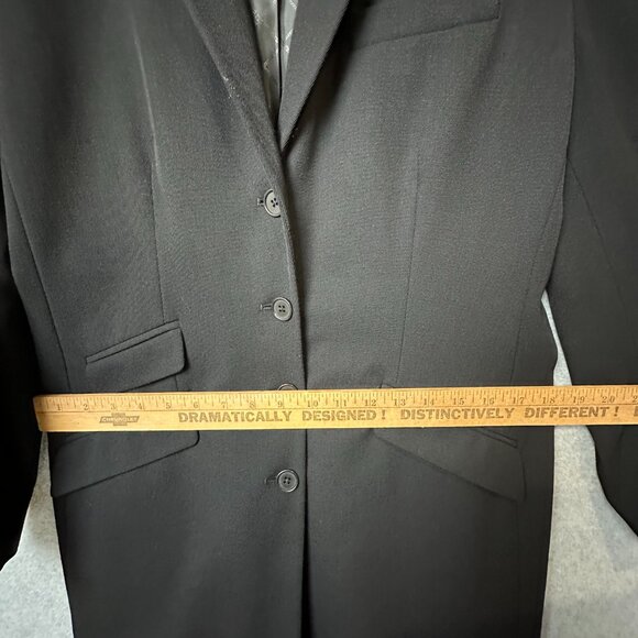 Vintage Lauren Ralph Lauren Black Tuxedo Velvet Collar Equestrian Riding 90s 8P - Picture 12 of 16